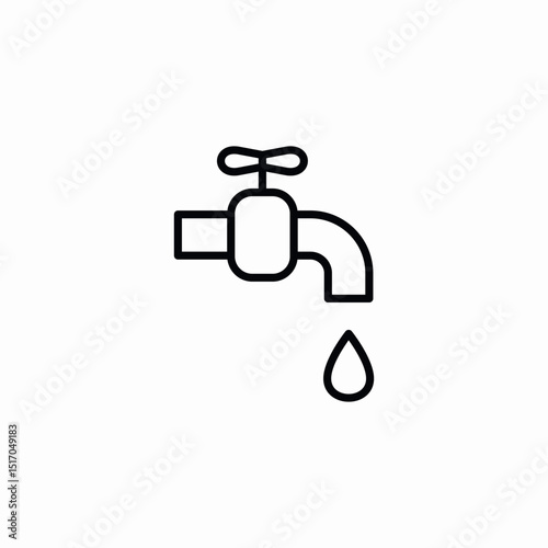tap water icon sign vector