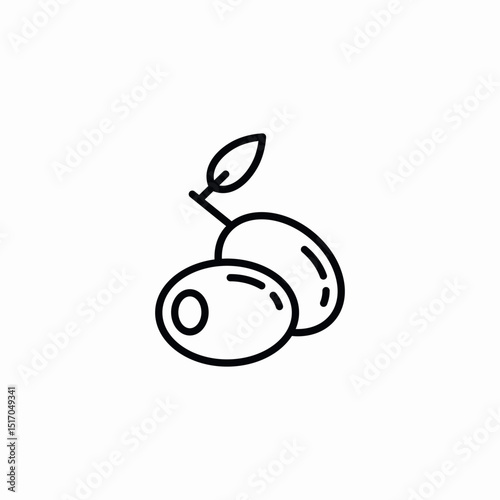 two olives icon sign vector