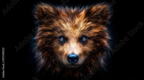 Close-up portrait of a bear cub