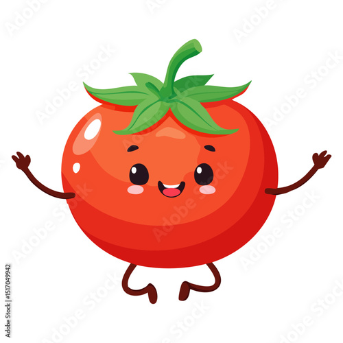 ジャンプするトマトのキャラクター
