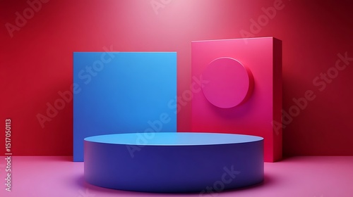 Abstract geometric shapes, vibrant colors (7)