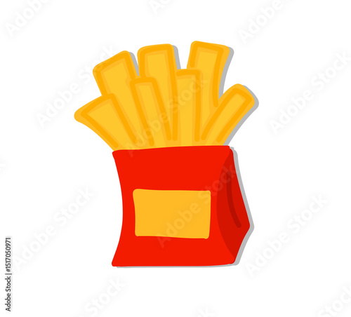 french fries in a red box
