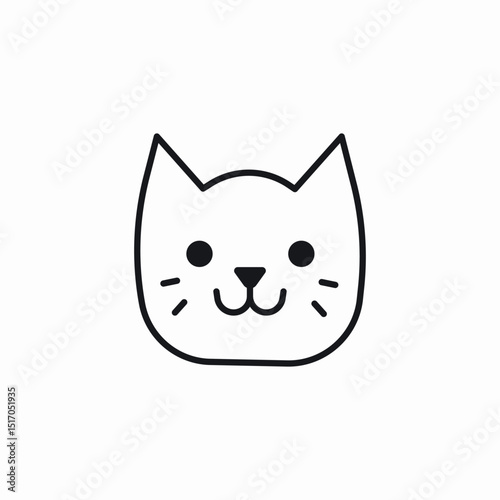 cat face icon sign vector