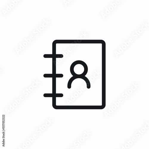 contact book icon sign vector