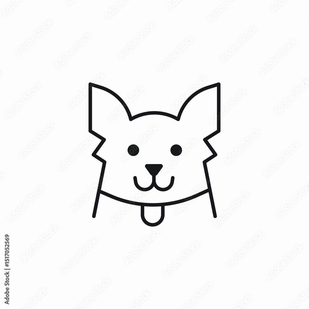 Fototapeta premium dog face icon sign vector