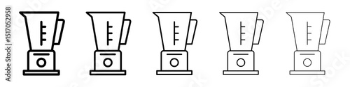 Blender icon graphic set. trendy stroke line style