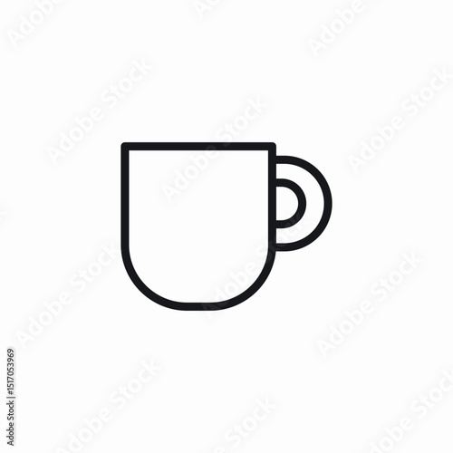 handle cup icon sign vector