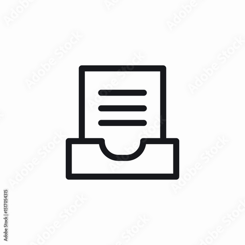 inbox folder icon sign vector