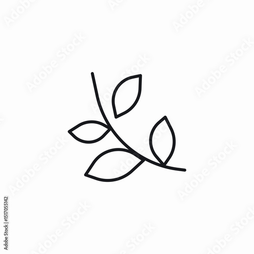 leaf branch icon sign vector