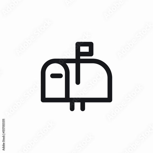 mail box icon sign vector