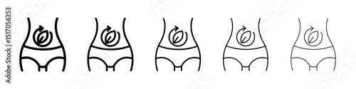 Detox icon graphic set. trendy stroke line style