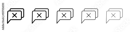 Disagreement icon graphic set. trendy stroke line style
