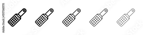 Grater icon graphic set. trendy stroke line style
