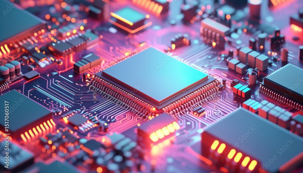 Modern Electronic Component That Combines Various Circuit Elements On A Small Integrated Circuit Chip To Perform Specific Functions Efficiently And Reliably. Modern Electronic Component That Combines Various Circuit Elements On A Small Integrated Circuit Chip To Perform Specific Functions Efficiently And Reliably.