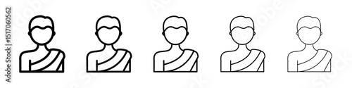 Hajj icon graphic set. trendy stroke line style