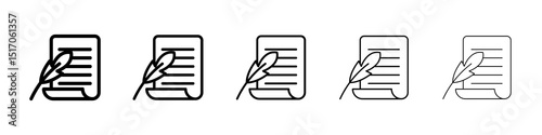 History icon graphic set. trendy stroke line style