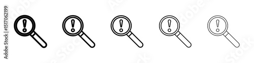 Info icon graphic set. trendy stroke line style