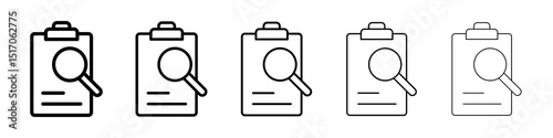 Job description icon graphic set. trendy stroke line style