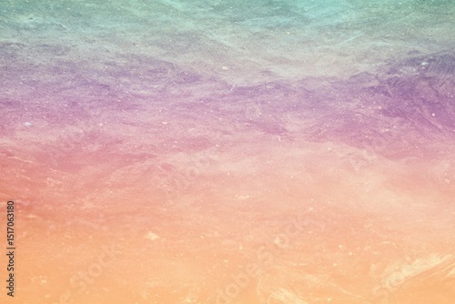 An abstract textured background with a pastel gradient of teal, purple, pink, and orange hues.