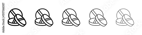 Medicine icon graphic set. trendy stroke line style