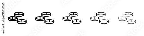 Medicine icon graphic set. trendy stroke line style