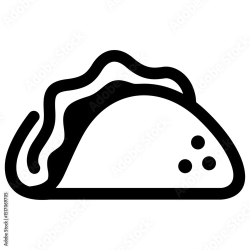 Vector Mexican Taco Icon Vector