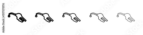 petrol icon graphic set. trendy stroke line style