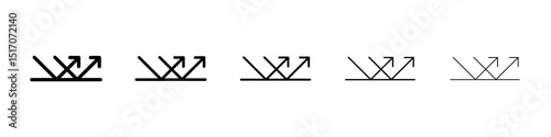 Reflect icon graphic set. trendy stroke line style