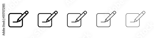 Register icon graphic set. trendy stroke line style