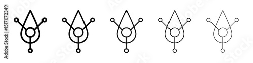 Retinol icon graphic set. trendy stroke line style