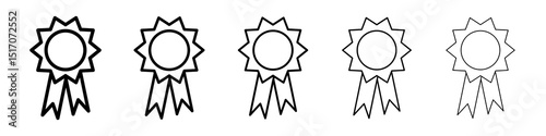 Rosette icon graphic set. trendy stroke line style