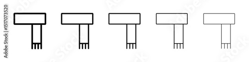 Scarf icon graphic set. trendy stroke line style