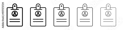 Security badge icon graphic set. trendy stroke line style