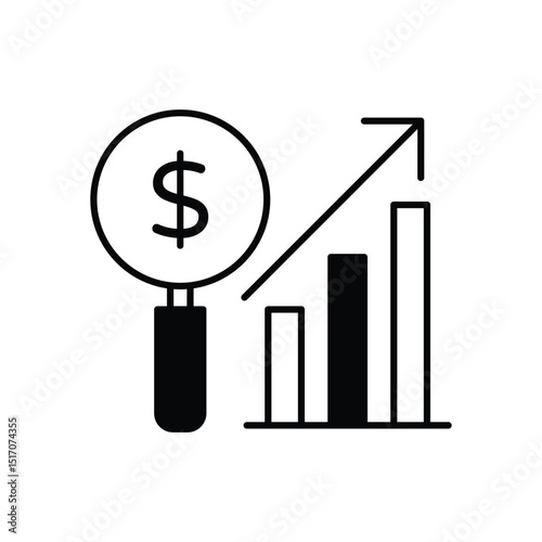 Growth Analysis Icon vector