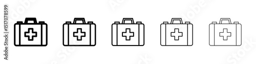 Water drop shape icon graphic set. trendy stroke line style