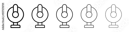 Webcam icon graphic set. trendy stroke line style