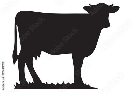 black and white cow