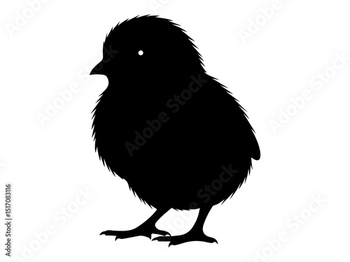 Konstfotografi baby chicken isolated on white