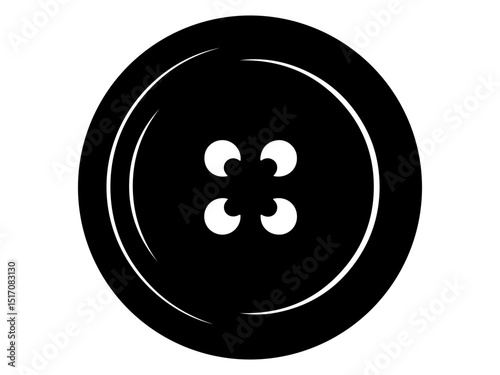 clover icon on square internet shirt button