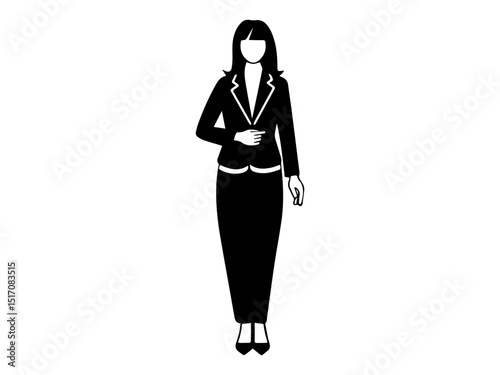 vector illustration of a woman in a formal outfit