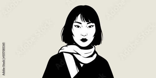girl with a scarf