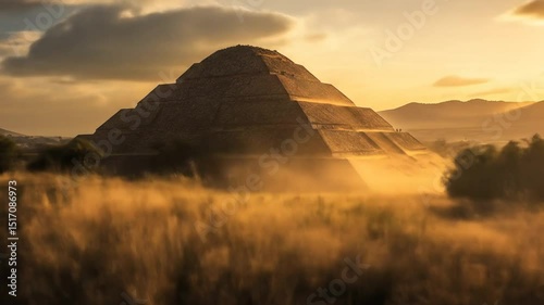 Pyramid of the Sun at Sunset