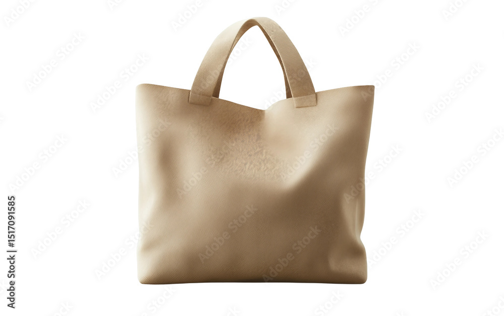 Minimalist plain beige tote bag made from natural fabric perfect for everyday casual fashion and sustainable style isolated on transparent background PNG Minimalist plain beige tote bag made from natural fabric perfect for everyday casual fashion and sustainable style isolated on transparent background PNG
