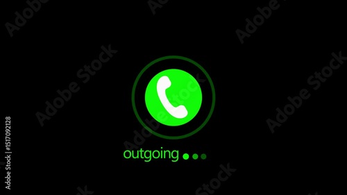 Phone Signal Wave Transmission Wireless Animation, Symbolizing an Outgoing Call