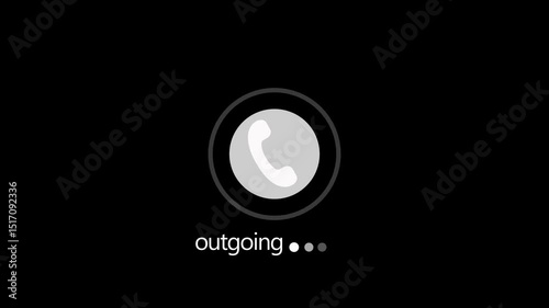 Phone Signal Wave Transmission Wireless Animation, Symbolizing an Outgoing Call