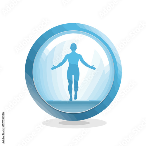 Professional Fitness and Health Icon Vector Illustration for Health and Wellness Concepts