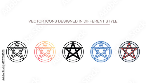 Satanism icon design with white background stock illustration