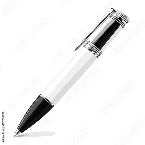 High-Quality Office Pen Isolated Vector Illustration for Business and Stationery Designs