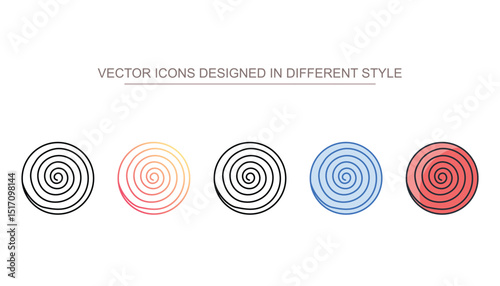 Hypnosis icon design with white background stock illustration