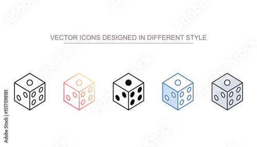 Dices icon design with white background stock illustration